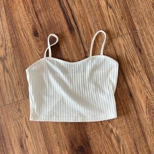 white crop top
